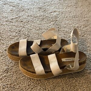 Steve Madden Cream Espadrille Sandals